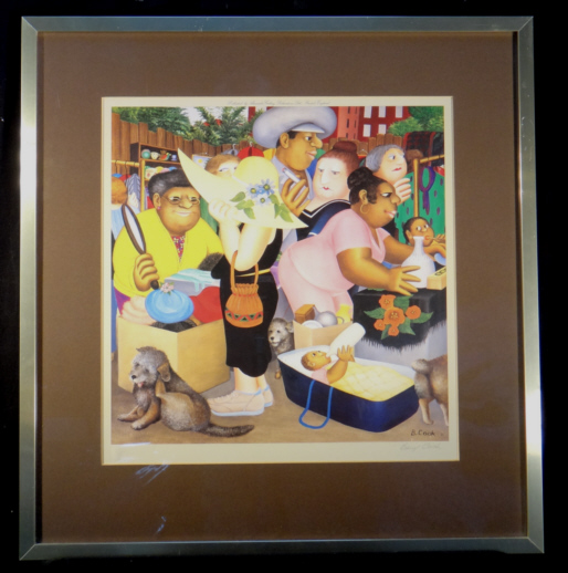 Beryl Cook, signed, limited edition print, Street Market
