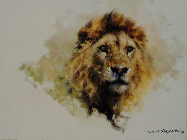 david shepherd lion head